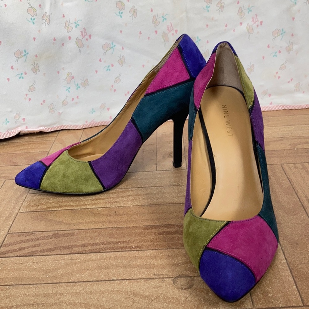 ✨HOST PICK ✨ Nine West Colorful Suede Heels